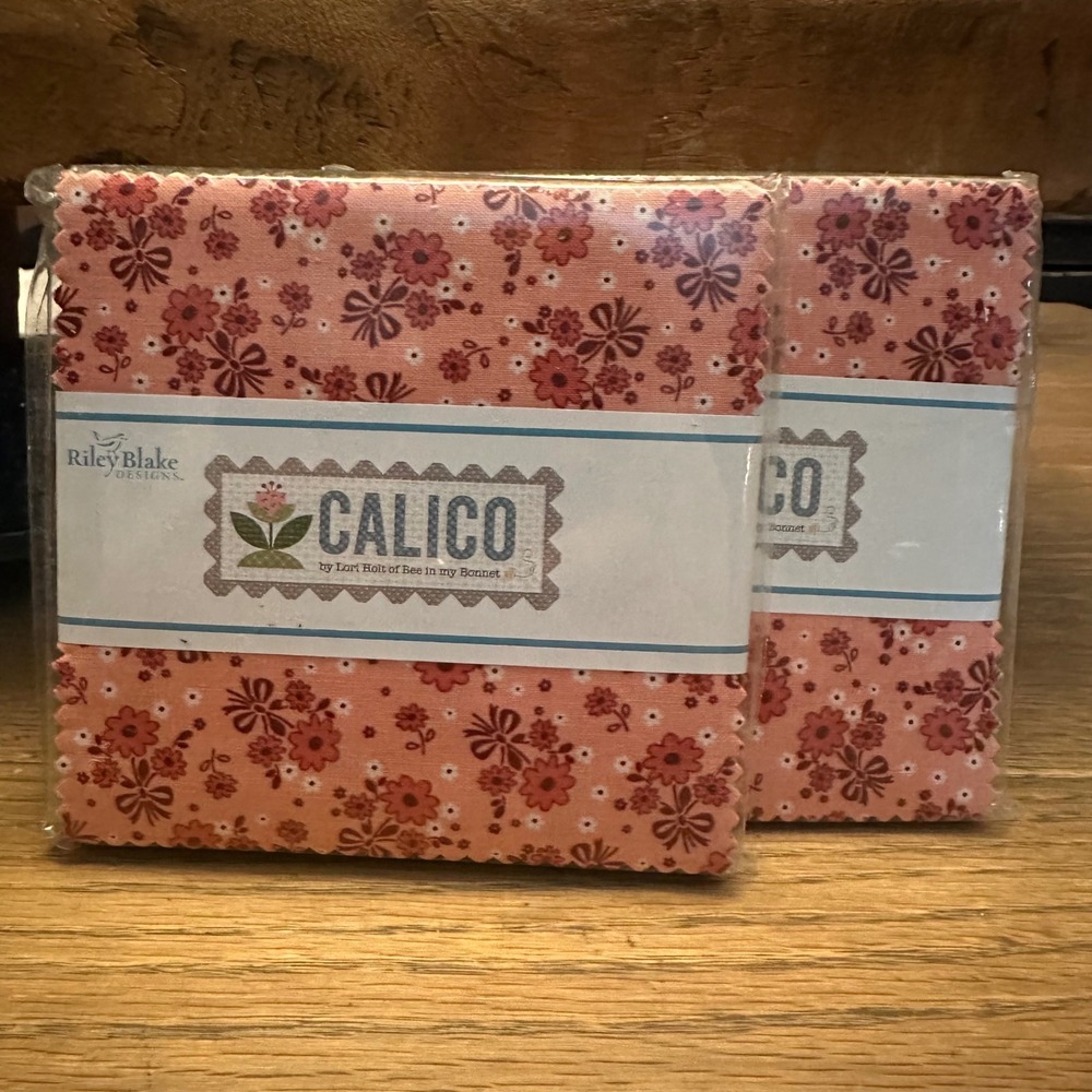 Riley Blake Calico Lori Holt 5 Inch Stacker 42pc Cotton Fabric Charm Pack 2pk